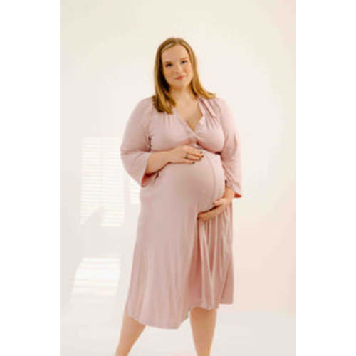 Lila Labor & Postpartum Gown in Mauve - Petite