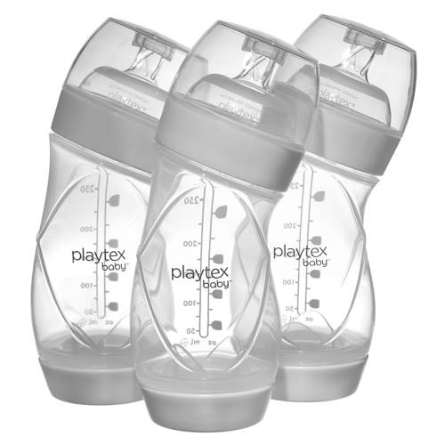 Playtex Baby VentAire Complete Tummy Comfort Baby Bottle, Anti-Colic & Anti-Reflux, Clear, 9 Oz, 3 Count - 9 Ounce