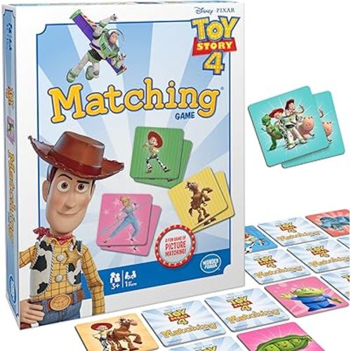 Wonder Forge Toy Story 4 Matching Game | Build Focus and Memory with Woody, Buzz, and Beloved Pixar Characters | Fun and Engaging Activity for Kids Ages 3+
