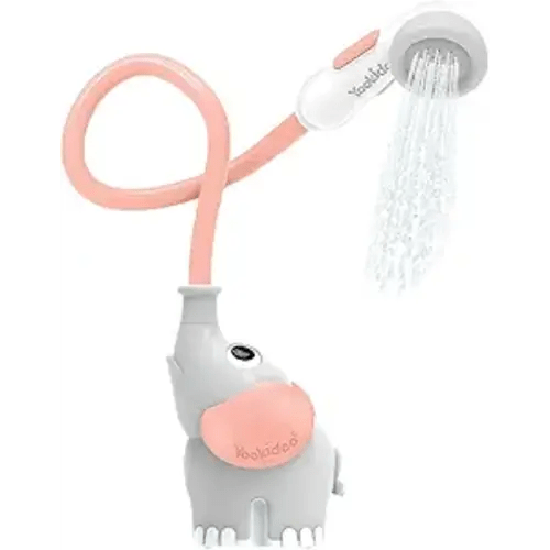 Yookidoo Baby Bath Shower Head - Elephant Bath Toy and Trunk Spout Rinser - for Newborn Babies in Tub Or Sink (Pink)