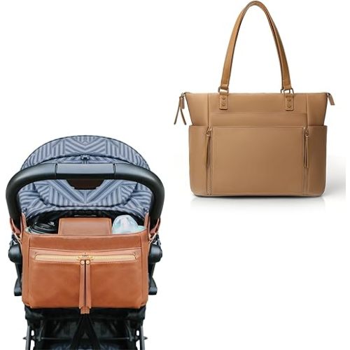 MOMINSIDE Neoprene Diaper Bag Tote&Organizer With Insulated Cup Holders