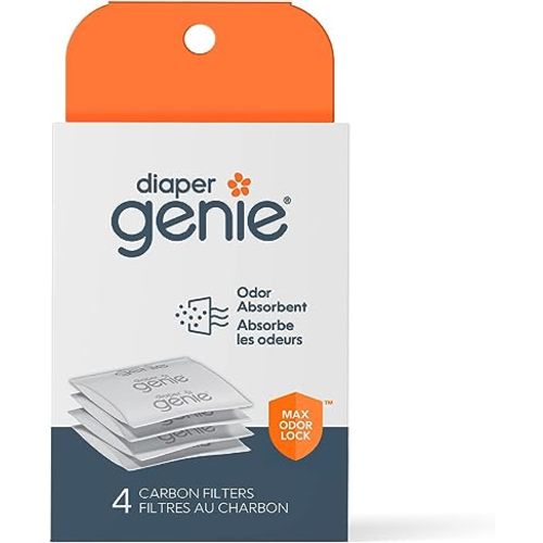 Diaper Genie Carbon Filter (4-Pack) | Diaper Pail Odor Eliminator & Deodorizer | Compatible with the Diaper Genie Complete and Expressions Pail