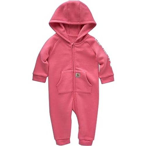 Carhartt Baby Girls' Long Sleeve Zip Front Hooded Coverall