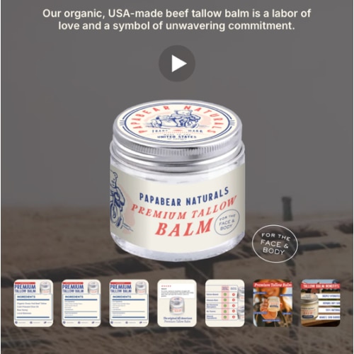 PapaBear Naturals tallow balm