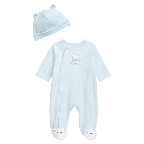 Cute Bear Footie & Hat Set
