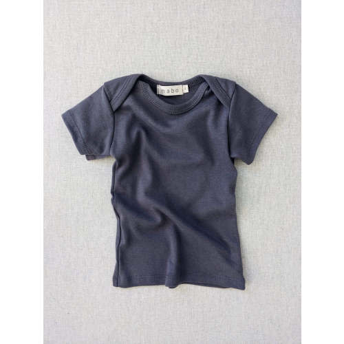 organic cotton lap tee short sleeve - graphite