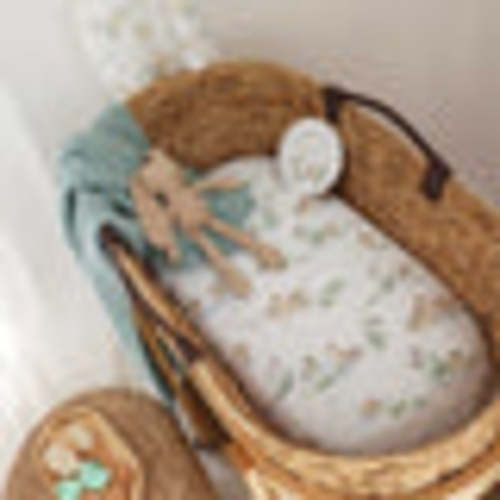 Duck Pond Organic Fitted Bassinet Sheet & Change Pad Cover | Snuggle Hunny
