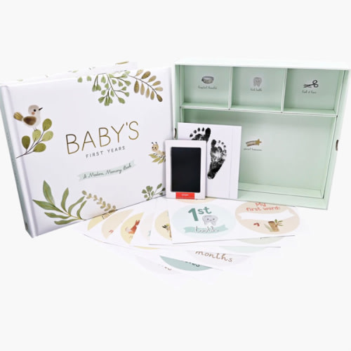 Baby's First Years: A Modern Memory Book with Keepsake Box