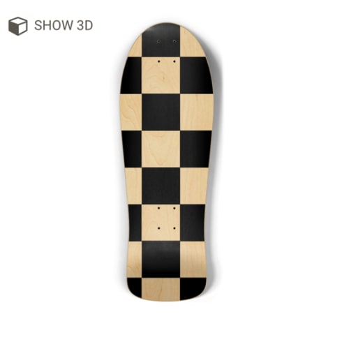Black And White Checkered Old School Deck