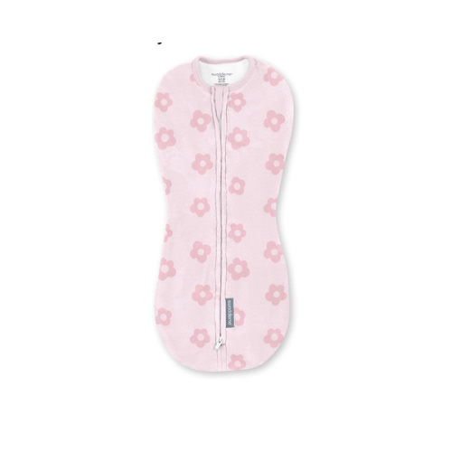 SwaddleMe by Ingenuity Compression Baby Swaddle Pod, Two-Way Zipper for Easy Diaper Changes, Improves Sleep & Calms Startle Reflex, 0-2 Months, 1.0 TOG, 1-Pack - Flower Confetti