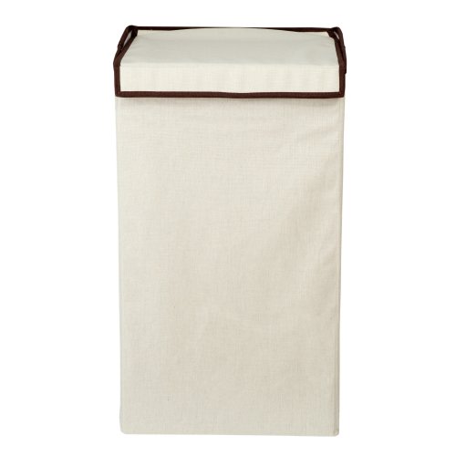 Honey-Can-Do Natural Square Folding Laundry Hamper with Lid