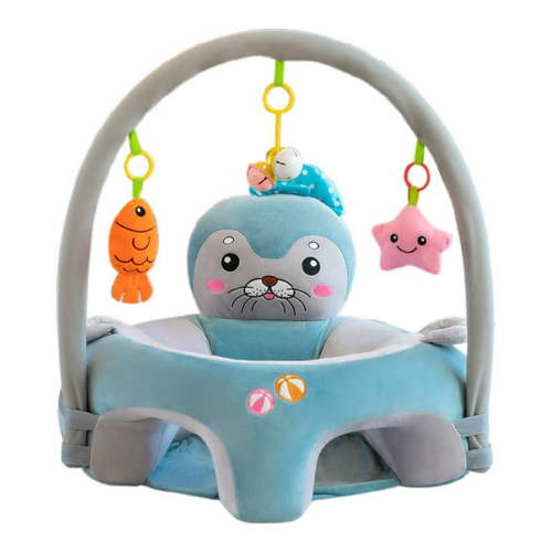Baby Support Sofa Chair, Baby Chairs For Sitting Up, Sitting Chair Sofa Plush Baby Learning To Sit Chair Seats For Sitting Up For 6-16 Months Baby Blue Without Filled Cottons