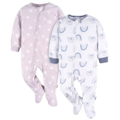 Gerber Baby & Toddler Girls' Blanket Sleeper, Pink Florals, 2-pack, 5t