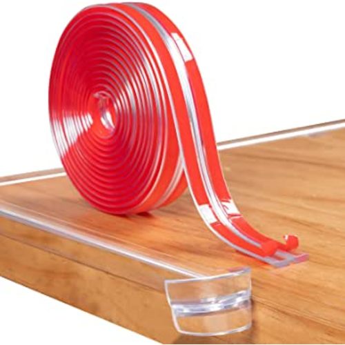 Amazon.com : Baby Proofing Edge Protector Clear 0.4in Silicone Soft Corner Protectors with Upgraded Pre-Taped Strong Adhesive 10ft (0.4x0.4in) Edge Protectors for Cabinets Tables Crib : Baby