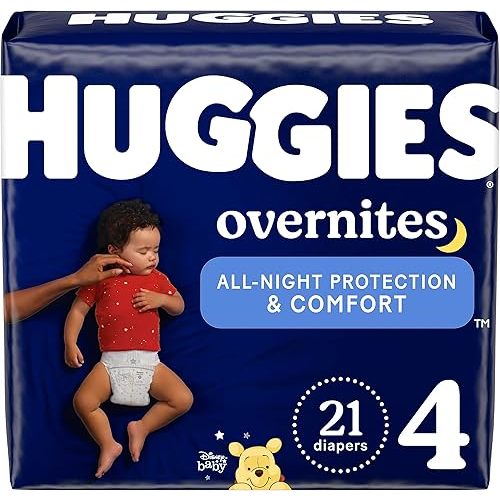 Nighttime Baby Diapers Size 4, 21 Ct, Huggies Overnites