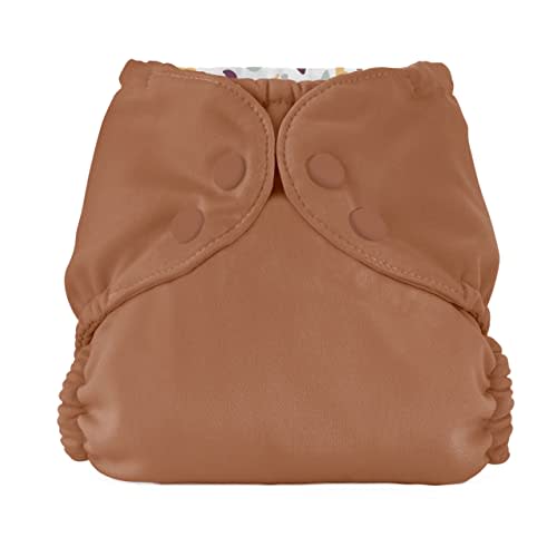 Esembly Cloth Diaper Outer, Swim Diaper, Waterproof Cloth Diaper Cover, Leak-Proof and Breathable Layer Over Prefolds, Flats or Fitteds, Reusable Diaper with Snap Closure - Size 1 (7-17lbs), Clay