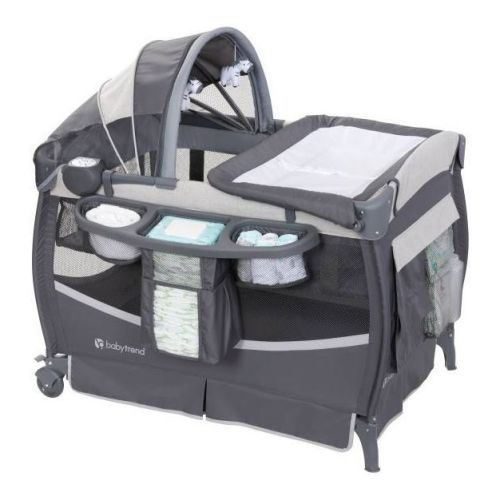 Baby Trend Deluxe II Nursery Center Portable Playard - Misty Gray
