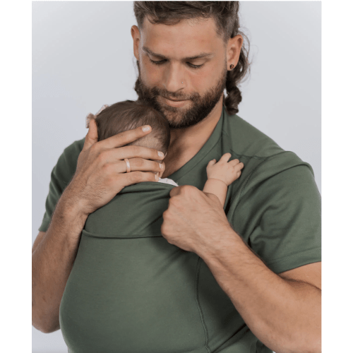 Lalabu Dad Shirt | Original Babywearing T-Shirt with Kangaroo Pouch | Baby Wrap Carrier for Newborns & Infants | Baby Wrap Carrier for Newborns | Essential for new Dads