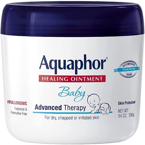 Aquaphor Baby Healing Ointment Advanced Therapy Skin Protectant for Chapped or Dry Skin, Drool Rash and Diaper Rash Ointment, 14 Oz Jar - 396 g (Pack of 1)