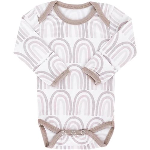 Copper Pearl Long Sleeve Bodysuit Baby: Ultra Soft Baby for Newborns, Boys, and Girls - Stylish, Comfortable, Overlap Shoulders, Premium Knit Fabric - Newborn, Bliss