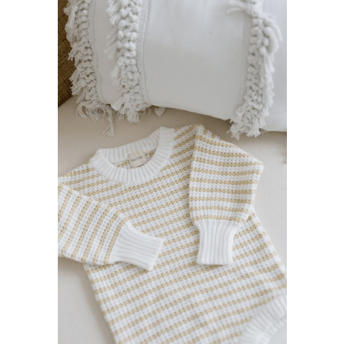 Buttermilk Striped Romper