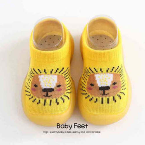 Animal Sock Shoes - Yellow Lion – Grookz Shoes