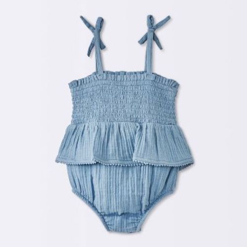Baby Girls' Crochet Romper - Cloud Island™ Pink 0-3m