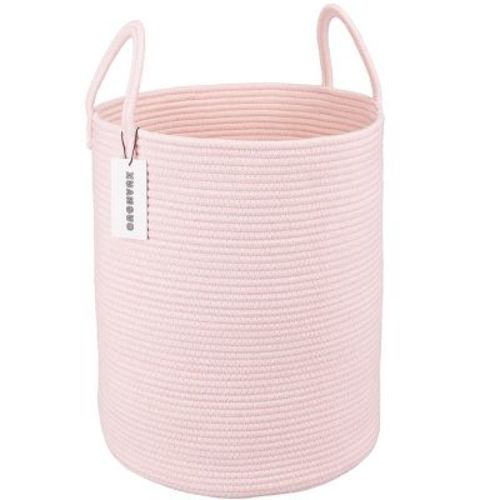 ULTIMEA Cotton Rope Laundry Basket Hamper for Girls Kids Baby Nursery Hamper Bin Woven Storage Basket