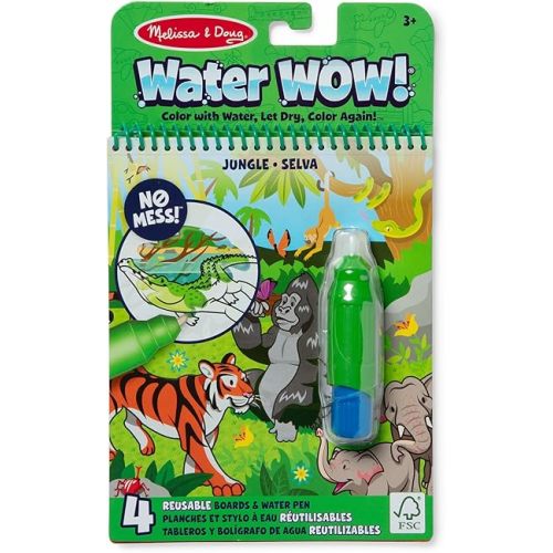 Melissa & Doug On The Go Water Wow! Reusable Water-Reveal Activity Pad - Safari - FSC Certified