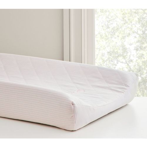 Oxford Stripe Quilted Changing Pad Cover