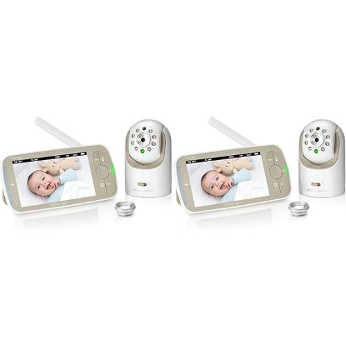 Infant Optics DXR-8 PRO Video Baby Monitor, 720P HD Resolution 5" Display, Patented A.N.R. (Active Noise Reduction), No WiFi, Pan Tilt Zoom, and Interchangeable Lenses