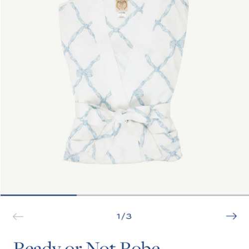 Ready or Not Robe (Women) - Buckhead Blue Belle Meade Bow with Worth A