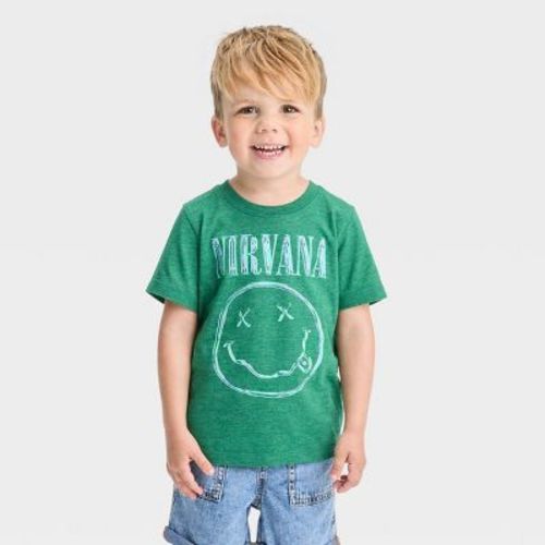 Toddler Boys' Nirvana Short Sleeve T-shirt - Green 12M or 18M