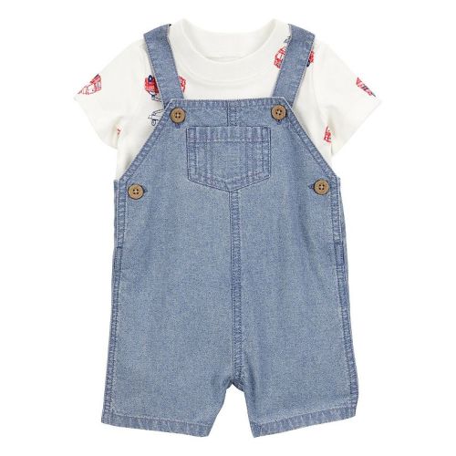 Baby Boy Carter's 2-Piece Fire Truck Tee & Shortalls Set 9m