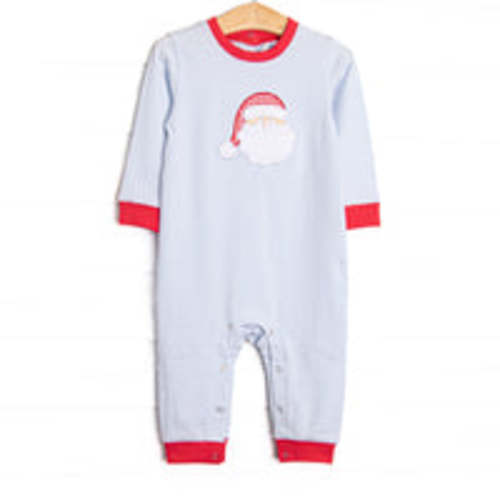 Checking It Twice Applique Romper, Blue – Stitchy Fish