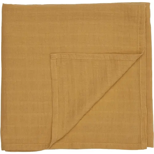 Huxie Denmark - Muslin Swaddle Blankets – 100% Organic Cotton Super Soft Baby Swaddle – Ideal Receiving Blanket for Baby Boy and Girl – 47’’ x 47’’ (Autumn Yellow)