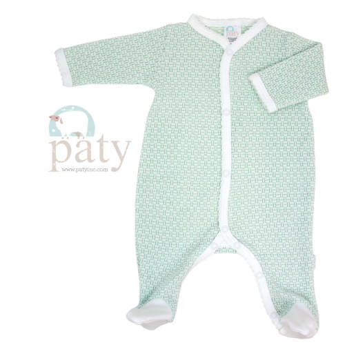 Paty Knit Footie with Pima Binding #219J