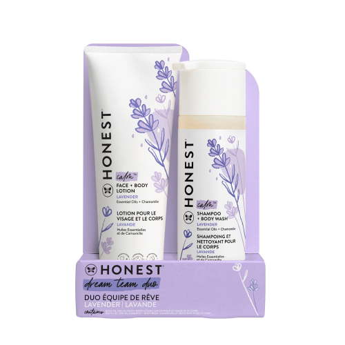 The Honest Company, Shampoo + Body Wash and Lotion Duo, Lavender, Calm, 18.5 Fl. Oz.