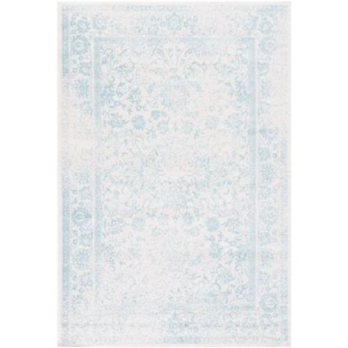 Adirondack ADR109 Non-Shedding Power Loomed Indoor Area Rug - Ivory/Light Blue - 5'1"x7'6" - Safavieh
