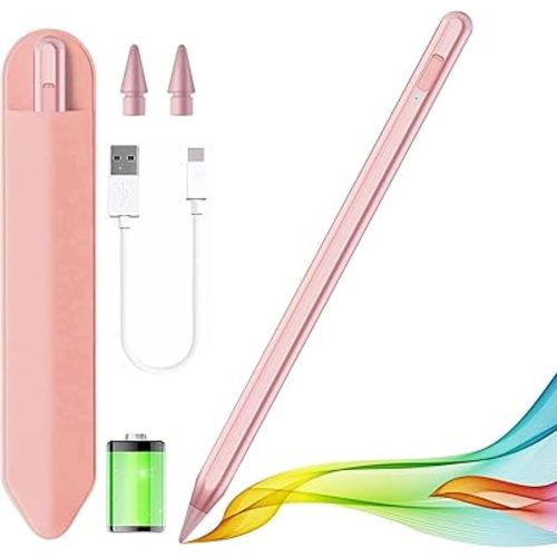 Stylus Pen for iPad 2018-2024 with Palm Rejection, Apple Pencil for Apple iPad 10th/9th/8th/7th/6th Gen, iPad Pro 11/12.9 inch, New iPad Air 2024 11&13-inch(M2) /5th/4th/3th Gen, iPad Mini 6th/5th Gen