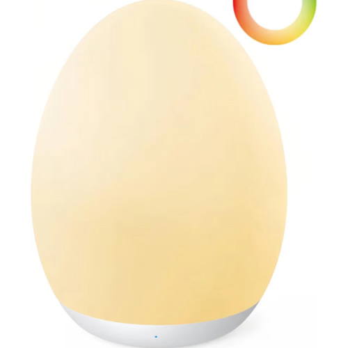 JolyWell Night Light for Kids, Baby Night Light with 7 Colors Changing Mode & Stepless Dimming, Nursery Night Light BPA Free,Rechargeable Egg Night Light for Breastfeeding 1h Timer & Touch Control