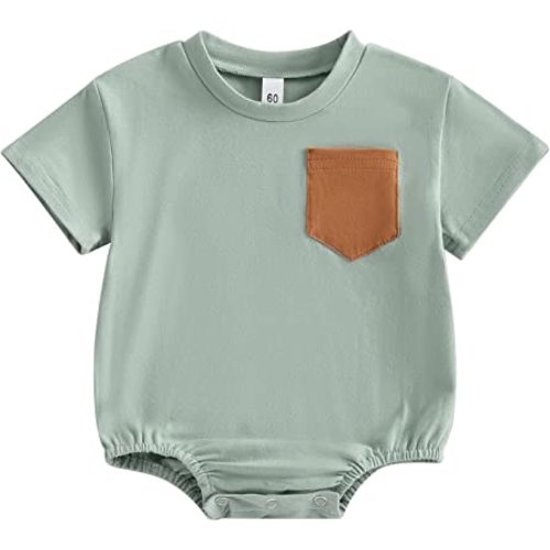 Twopumpkin Baby Bubble Romper Boy Girl Oversized Farm Onesie Retro Rompers Short Sleeve Shirts Summer Clothes Cute Outfits