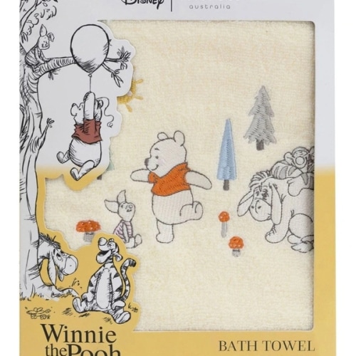 Winnie The Pooh Bath Towel in Yellow