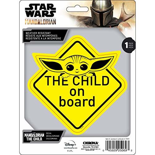 Chroma Graphics Mandalorian The Child ON Board S Stick Onz Decal, Model Number: 25069