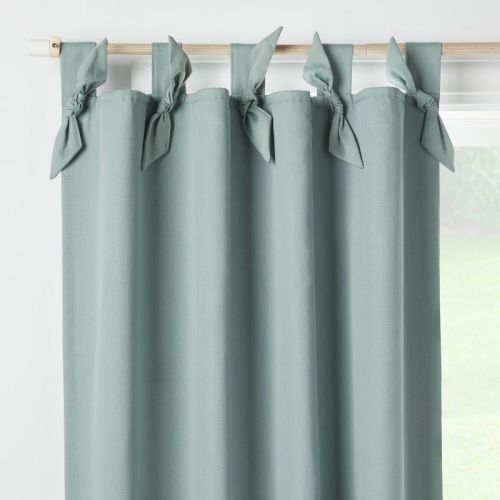 Blackout Tie Top Embellished Kids' Panel with Ties - Pillowfort™, Color: Smoke Green, Size: 84"