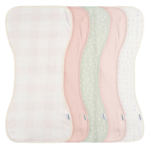 5-Pack Baby Girls Pink Burpcloth