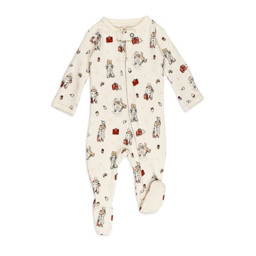 x Paddington Fitted One-Piece Organic Cotton Footie Pajamas, 0-3m (7-12 lbs)