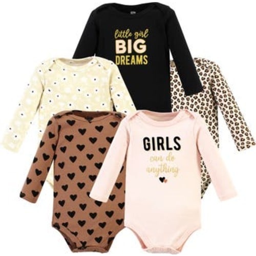 Essential Long-Sleeve Cotton Bodysuit Set, 9-12M
