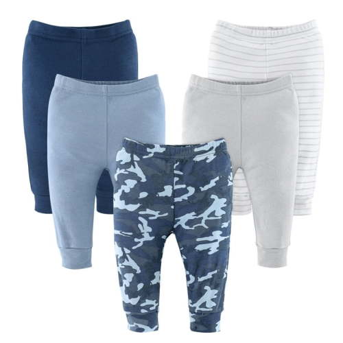 The Peanutshell Baby Boy Pants, 5-Pack, Blue Camo