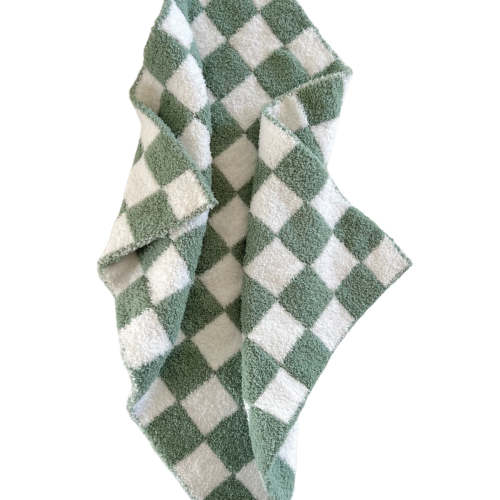 Phufy® Bliss Checkerboard Mini Blanket, Sage
